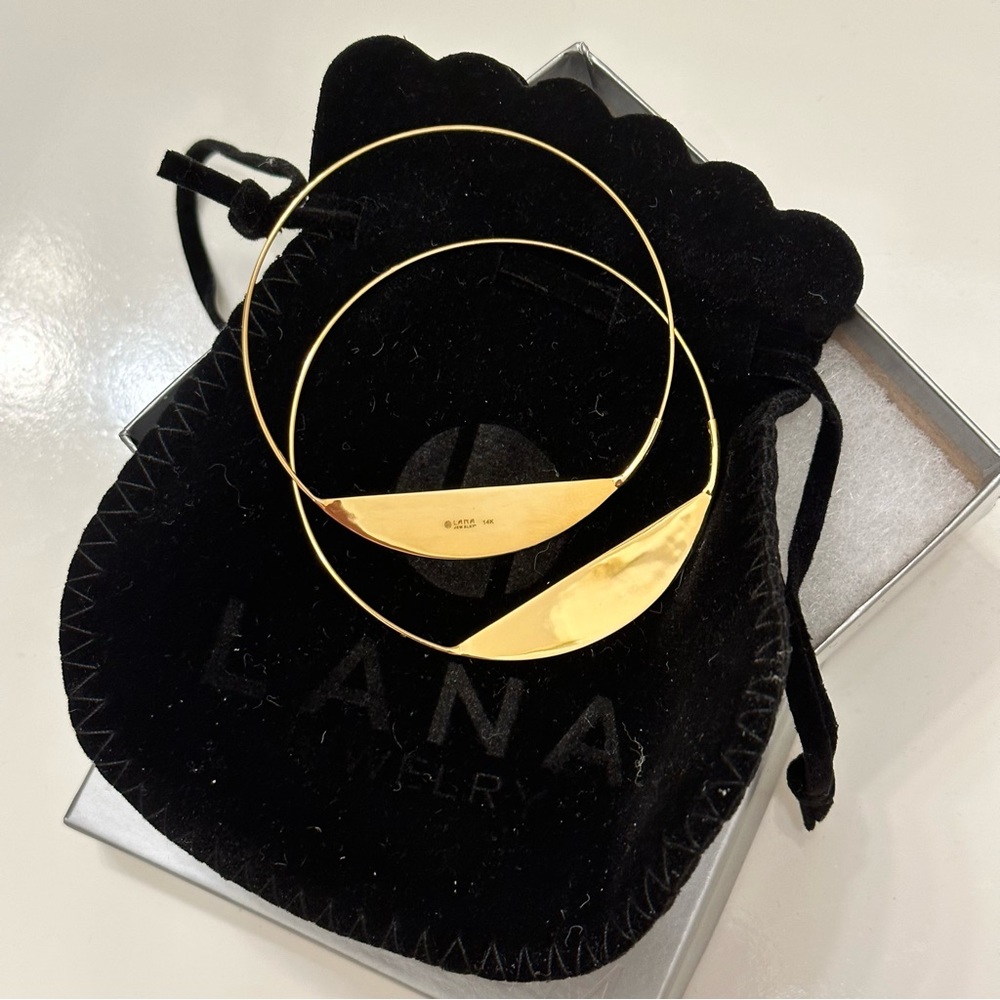 14K Gold Lana Jewelry Eclipse Magic Hoops - Picture 4 of 5